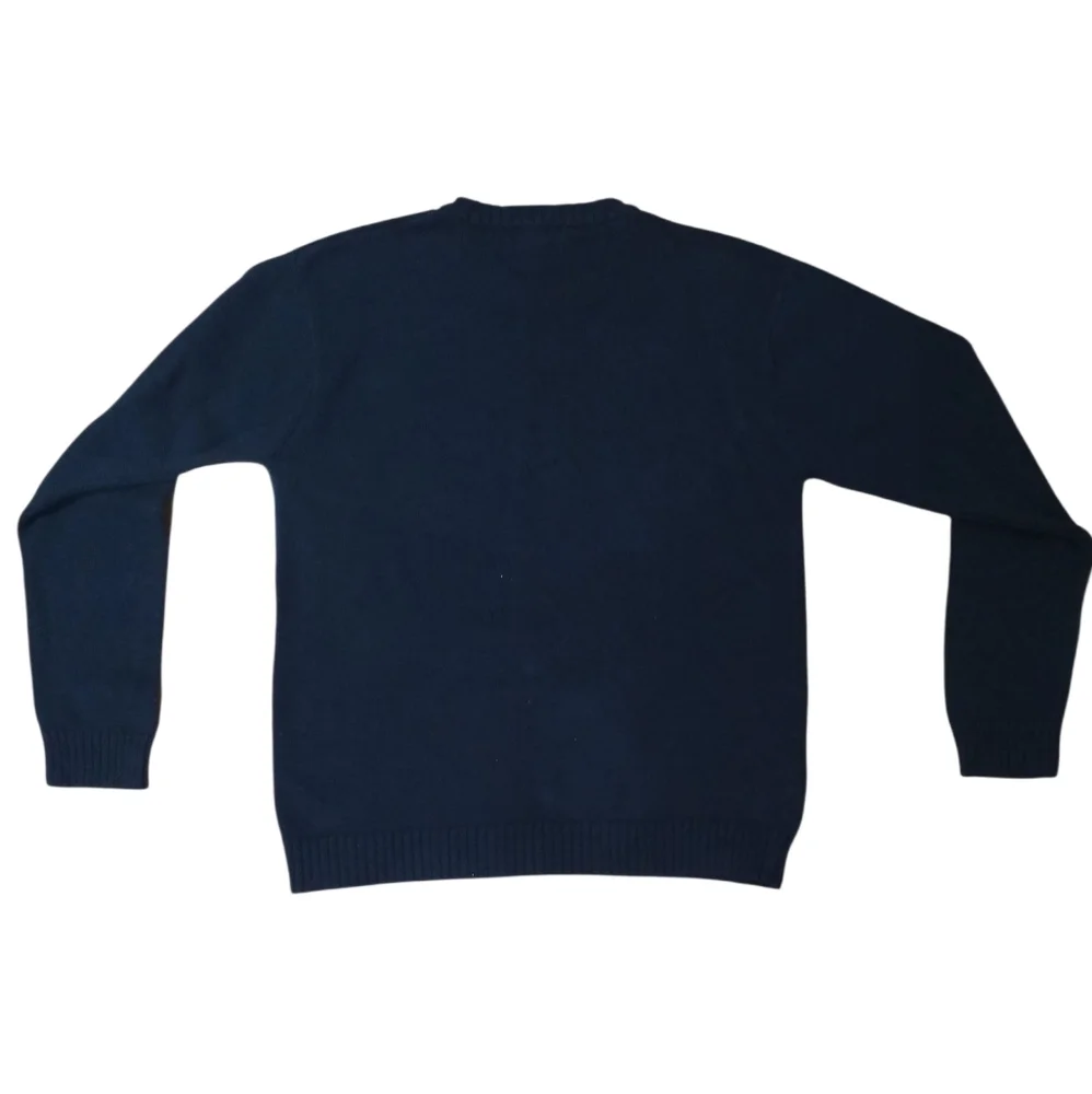 Blueink Men's Cotton Blue Argyle Crewneck Sweater - Picture 5 of 5